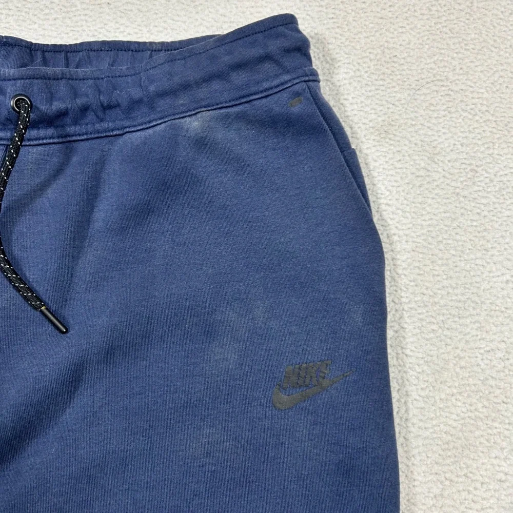 Nike Tech Fleece Shorts Mens Size M Blue CU4503-410 Zipper Pocket